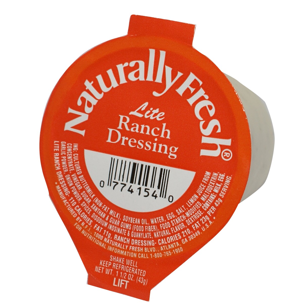 Lite Ranch Dressing Cup Sysco Bahamas Food Services