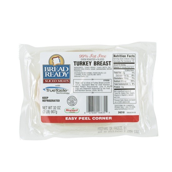 Bread Ready Deli Meat Turkey Slices 0.5 oz Sysco Bahamas Food Services