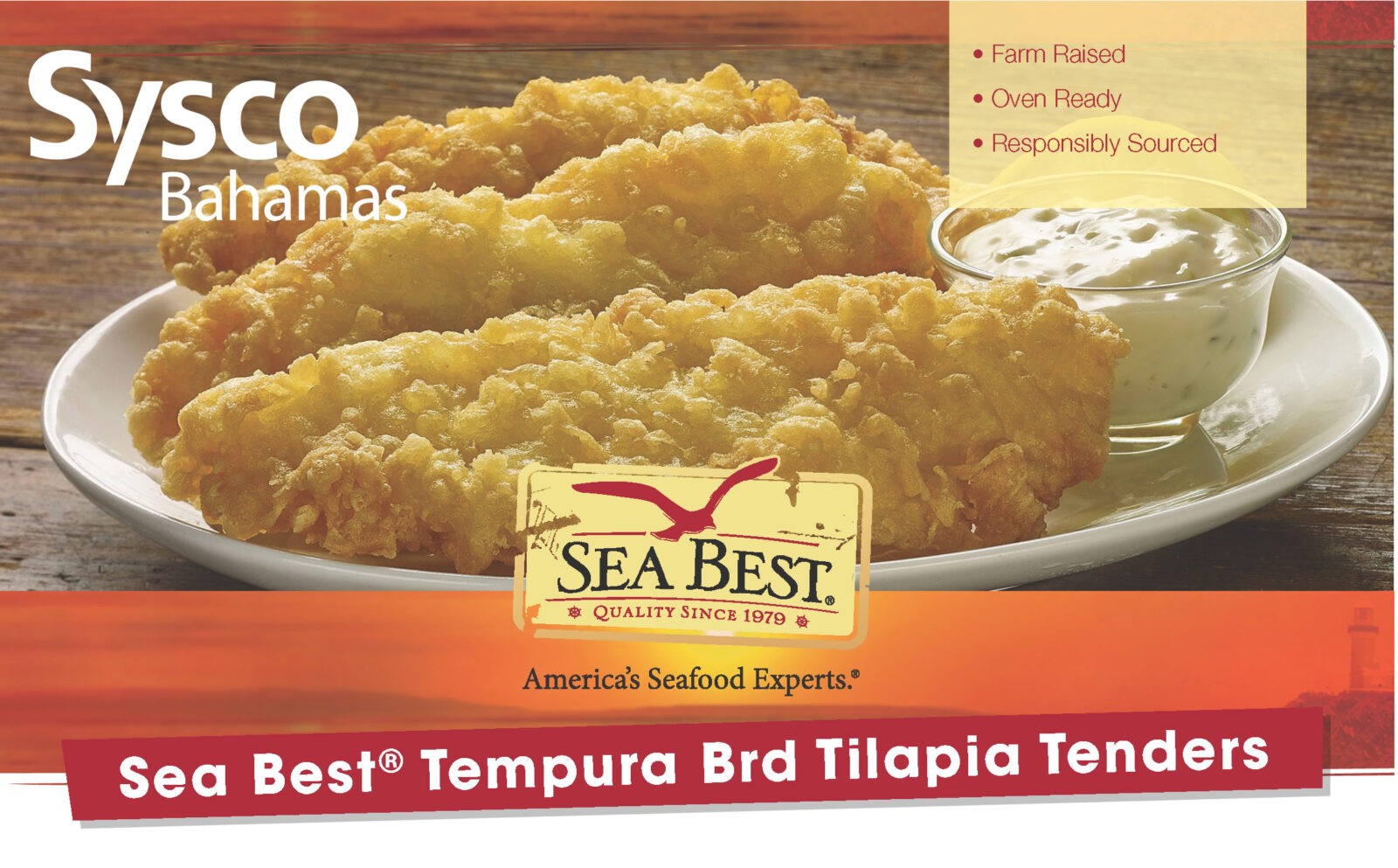 Tilapia Fish Tenders, Tempura Battered Sysco Bahamas Food Services