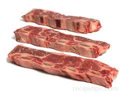 raw beef flanken style short rib