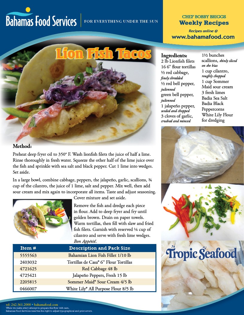 RECIPE: Lionfish Tacos
