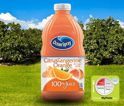 100% Juice Citrus Tangerine Orange