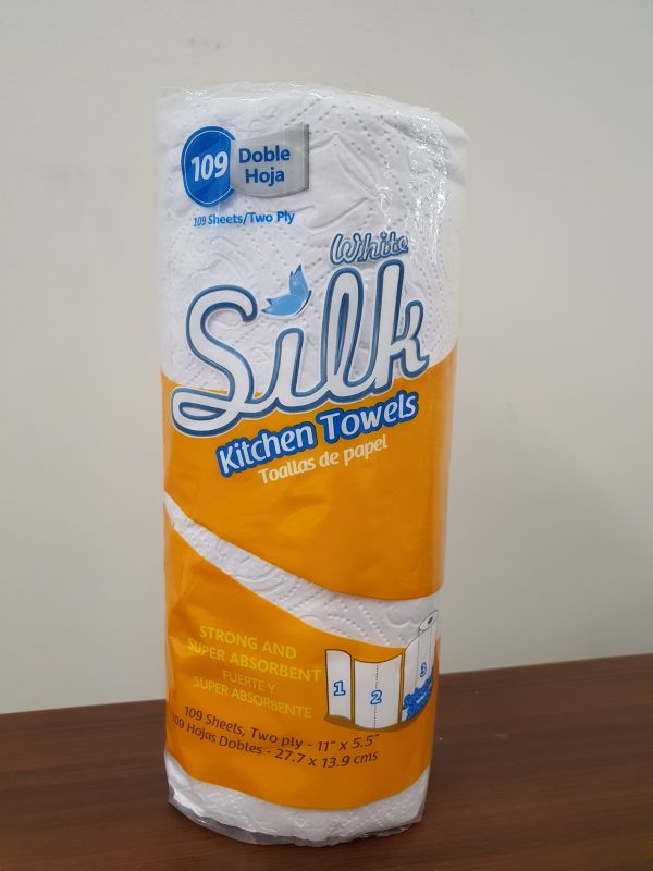 white silk paper towel