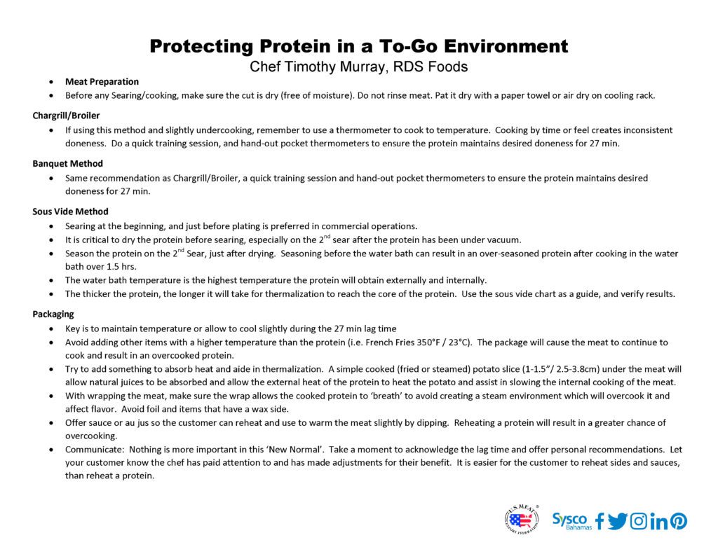 Meat in the To-Go Environment: How to Protect Protein Meat in the To-Go Environment: How to Protect Protein