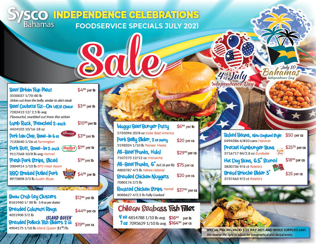 July Specials 2021 - Happy Independence!