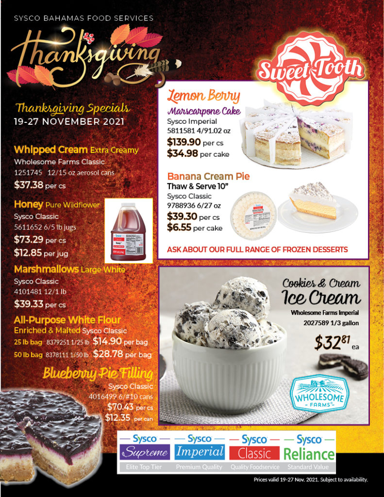 Thanksgiving Specials - November 2021 Thanksgiving Specials - November 2021