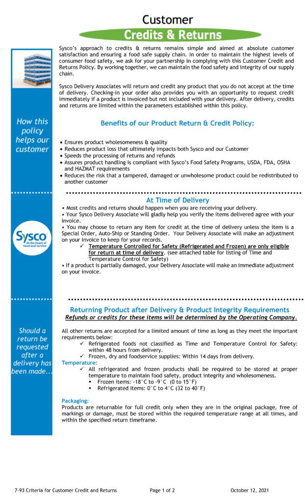 syscobahamas credit policy