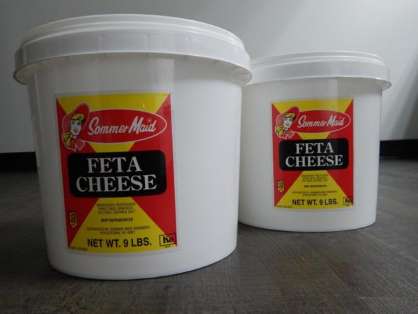 Feta Cheese 9 lb Pail