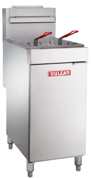 Vulcan LG300 35-40 lb. Liquid Propane Floor Fryer - 90,000 BTU