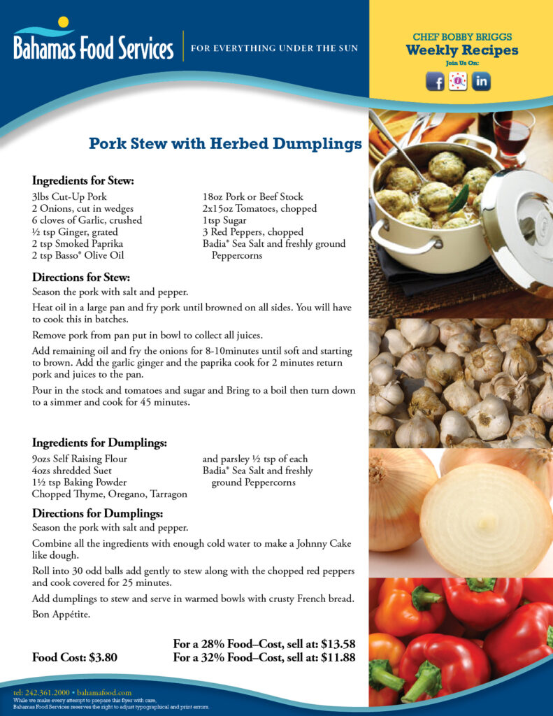 Pork Stew with Herbed Dumplings