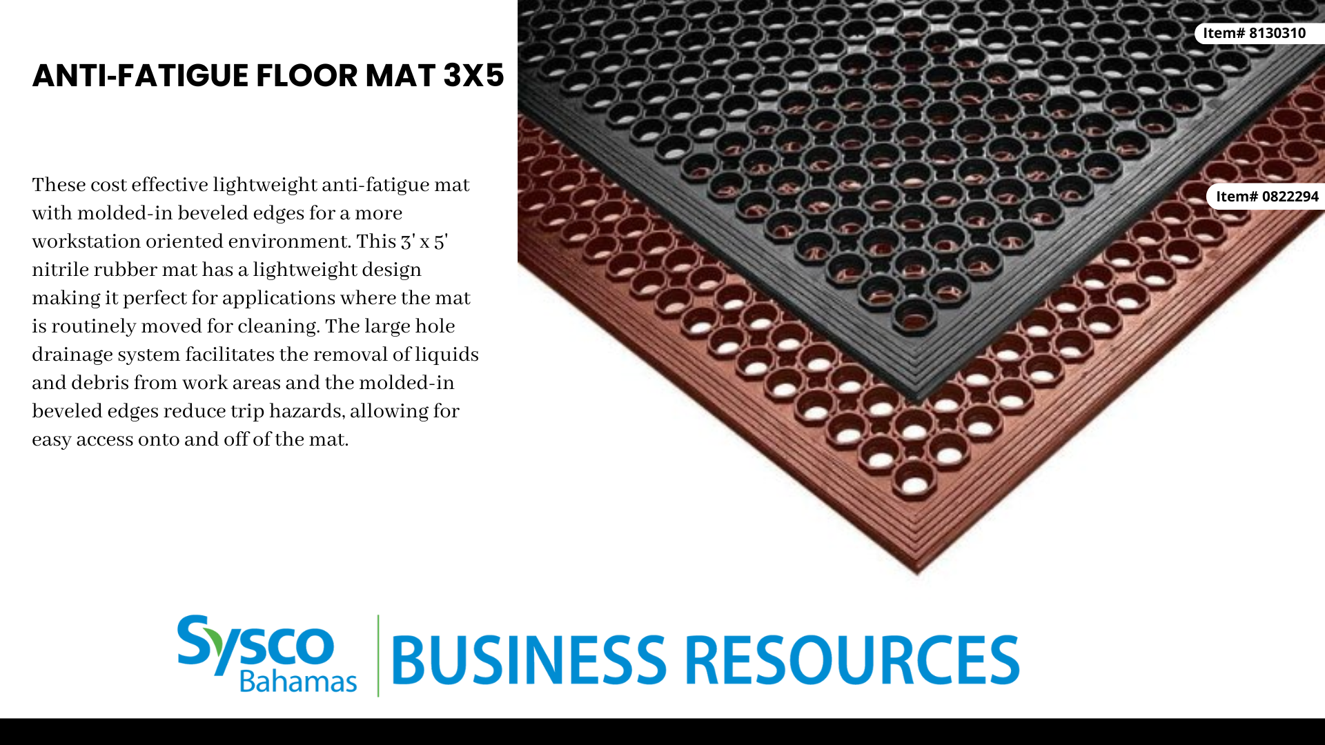 ANTI‐FATIGUE FLOOR MAT