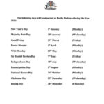 holiday hours